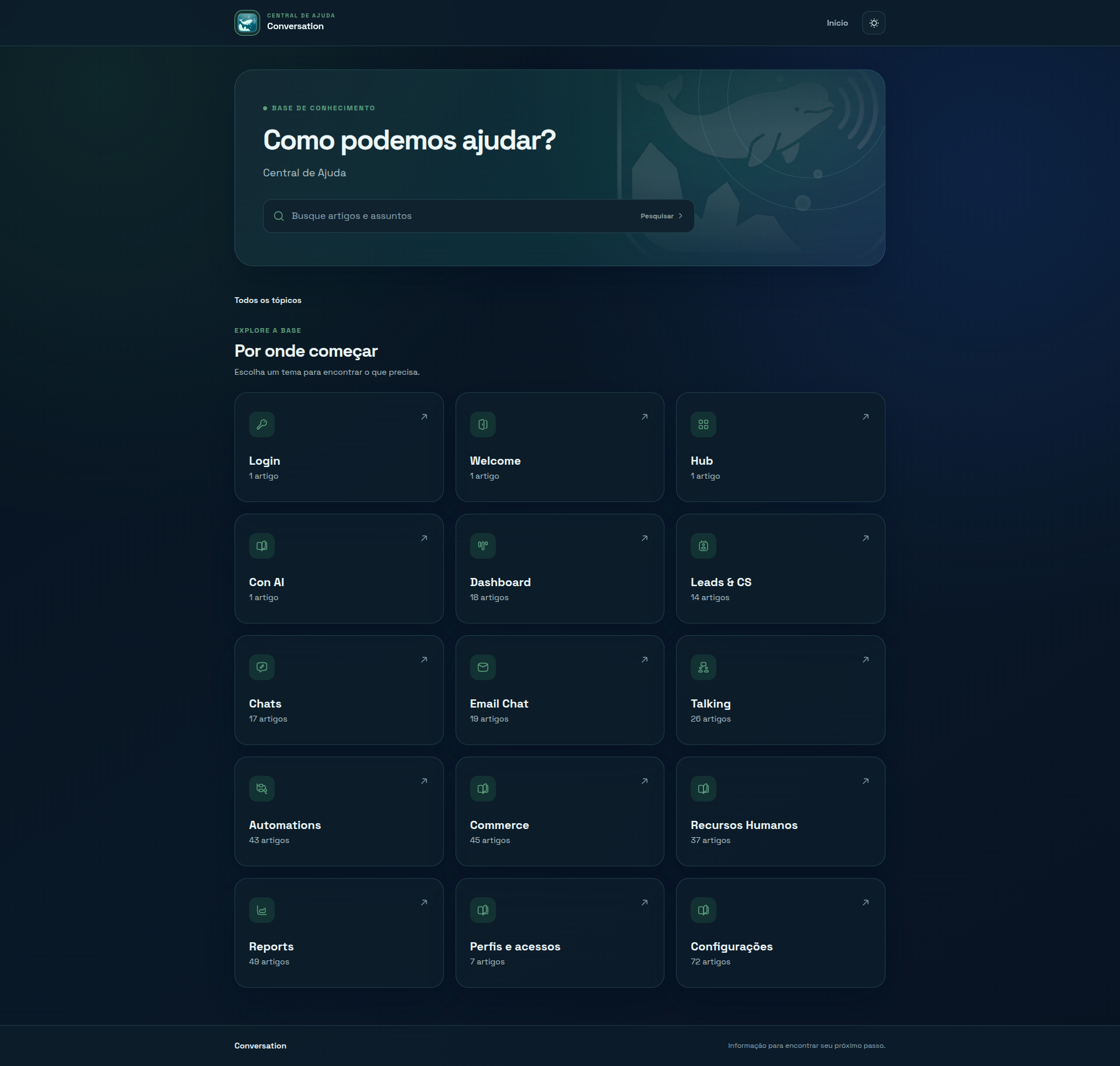 Public Conversation Help Center portal
