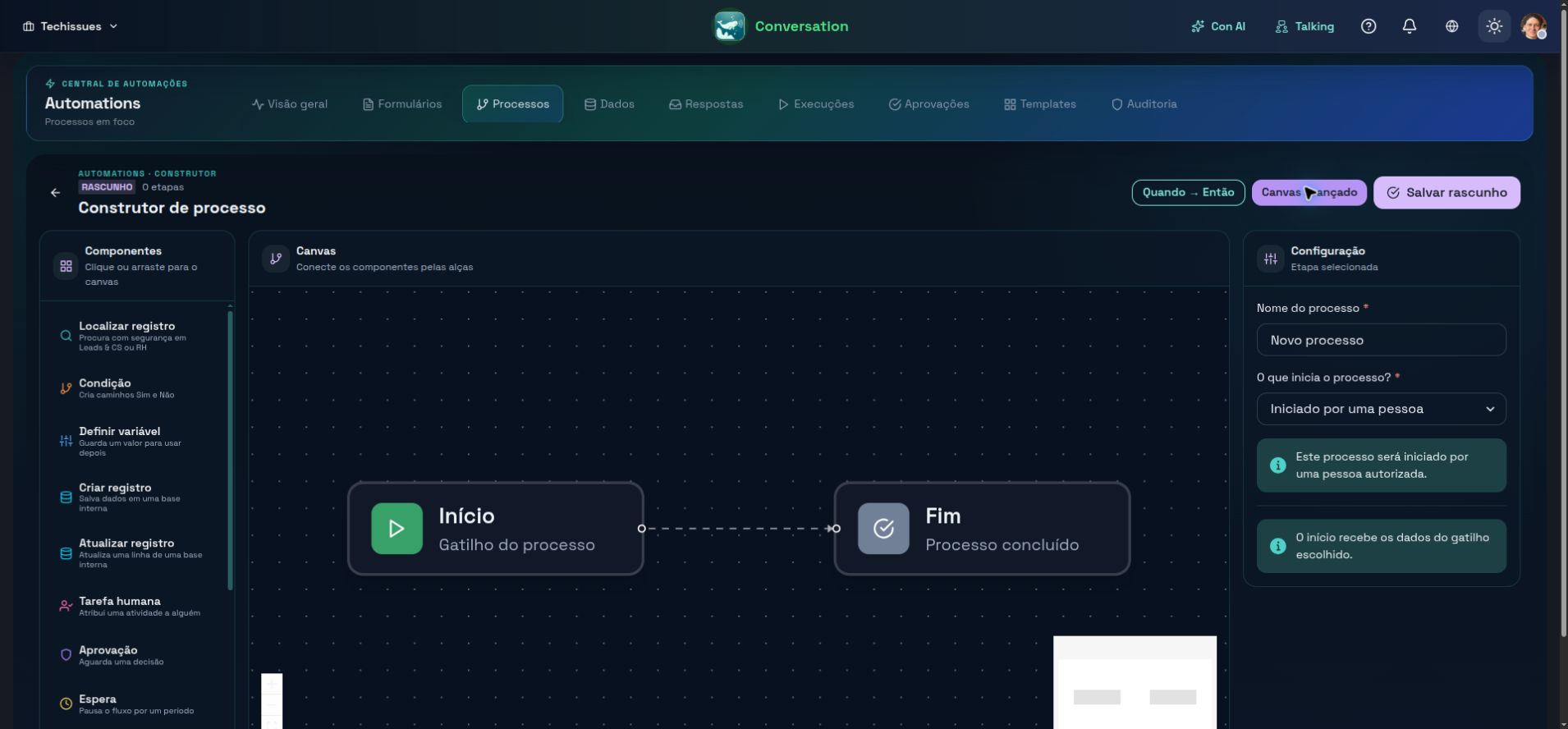 Automations in the new Conversation