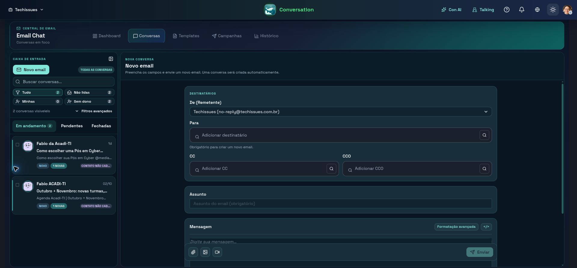 Editor de correo nuevo