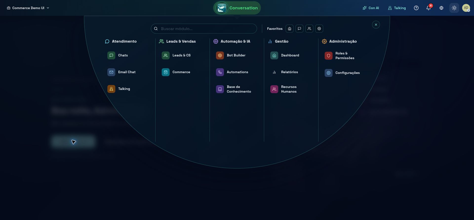 Hub in the new Conversation