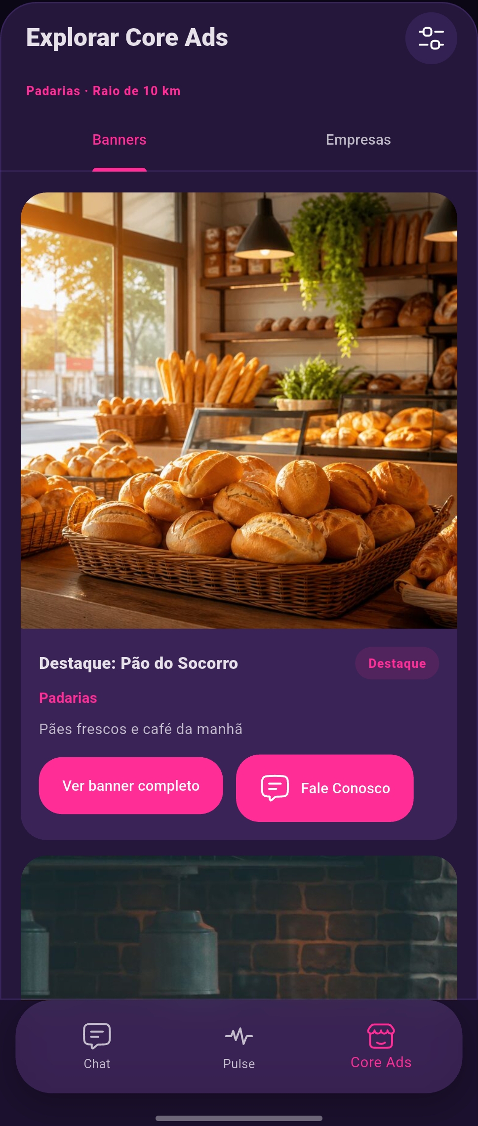 Real Core Ads screen